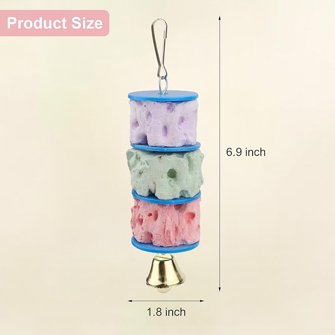 Bird Calcium Teeth Grinding Chew Treats Toy for Parrot Parakeet Cockatiel Conure Gerbil Rat Mouse Guinea Pig Chinchilla