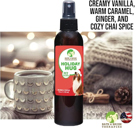 Showseason Animal Products Bath & Brush Therapies Holiday Hug Pet Cologne 4.5 oz | Cruelty-Free | Odor Eliminator | Biodegradable and Non-Toxic | Made In The USA