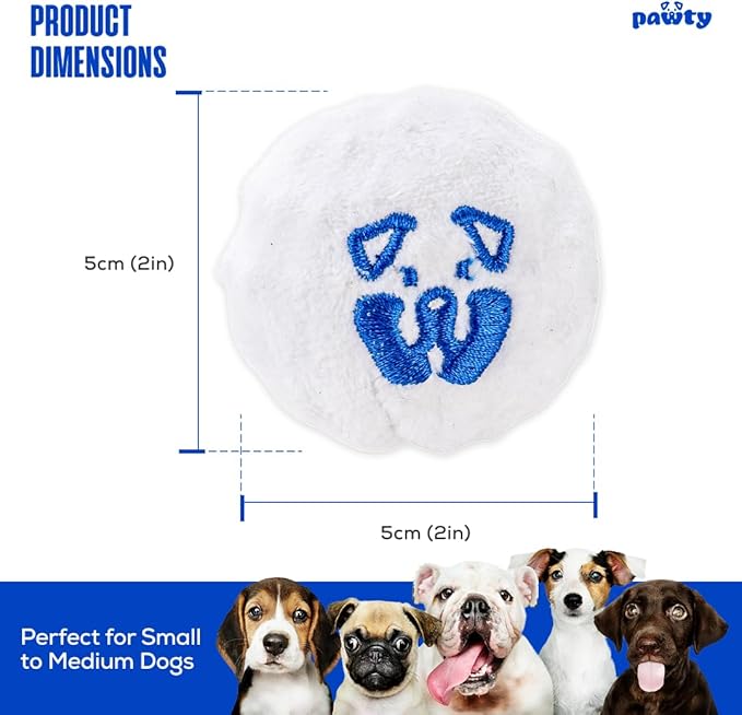 Barky Balls – 2-in-1 Squeaky Dog ToyBalls (2 Pack) – Plush-Covered Rubber Balls for Small & Medium Dogs – Durable, Bouncy, Chew-Friendly – Interactive DogToys for Fetch, Indoor & Outdoor Play