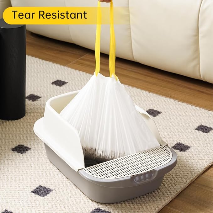 60 Count Self-Cleaning Litter Box Liners compatible with MW-SCO1/MW-SC02/MW-LR01 - Leakproof & Odor-Control Design, 2x Thicker Material Than Standard Liners, Automatic Cat Litter Box Accessories
