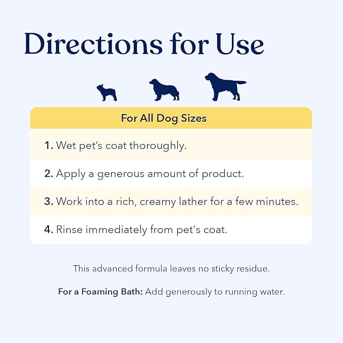 Honest Paws Dog Shampoo and Conditioner - Premium Dog Wash for Allergies Dry, Itchy, Moisturizing for Sensitive Skin - Sulfate Free Plant Based All Natural - Lightly Scented w/Odor Control -16 Fl Oz