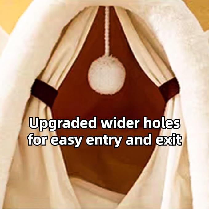 Rabbit Cave Bed, Comfortable Triangle Pet Teepee, Holiday Bunny Cave House and Bed, Extremely Cozy and Warm Tent for Cat Rabbit and Small Dog (Green,Medium)