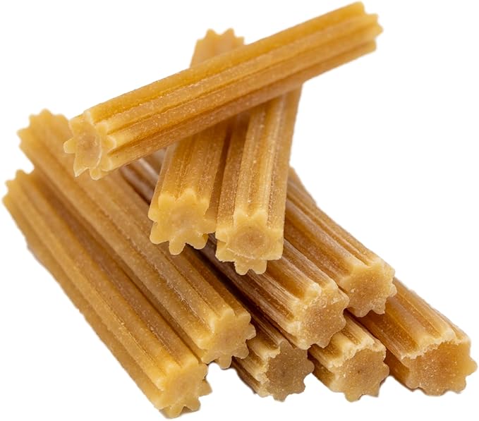 EcoKind Pet Treats Premium Gold Chicken Flavored Churro Chews | All Natural Himalayan Yak Cheese Dog Chew for Small to Large Dogs | Keeps Dogs Busy & Enjoying Indoors & Outdoor Use (10 Sticks)