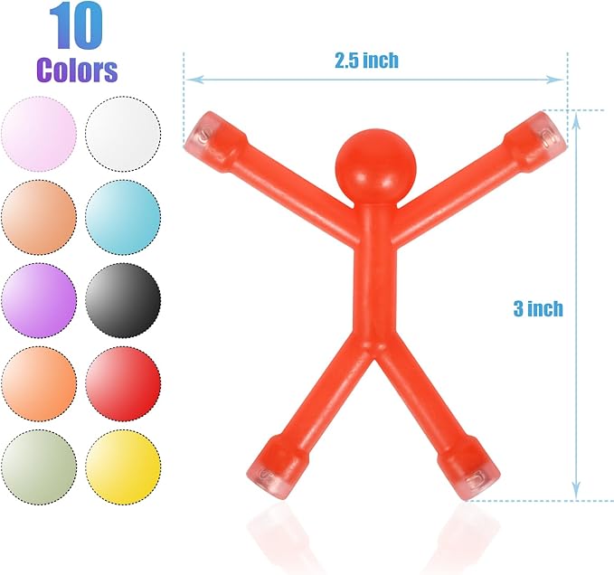 10 Pcs Magnetic-Toys-Men-People, Colorful, Kids Travel Toys, for Refrigerator Magnets, Office, Whiteboard Decoration
