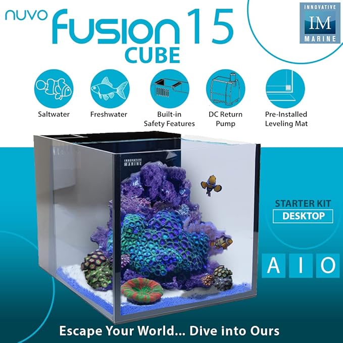 Innovative Marine Starter Kit Aquariums (15 Gallon Cube)