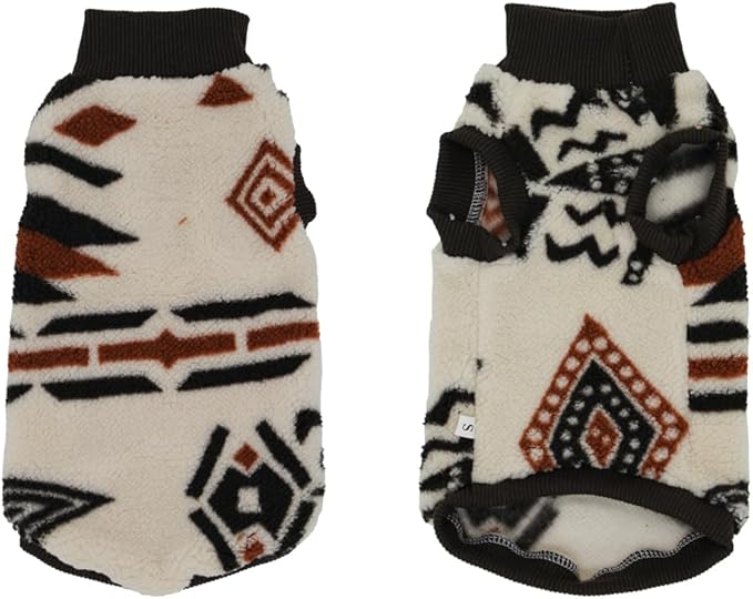 Sphynx Cat Clothes,Boho Style Cat Clothes for Fall Winter, 2-Legged Fleece Lined Warm Shirt, Soft Plush Sweater for Hairless Cats Devon Rex (Beige, XX-Large (8.5-12 lbs))