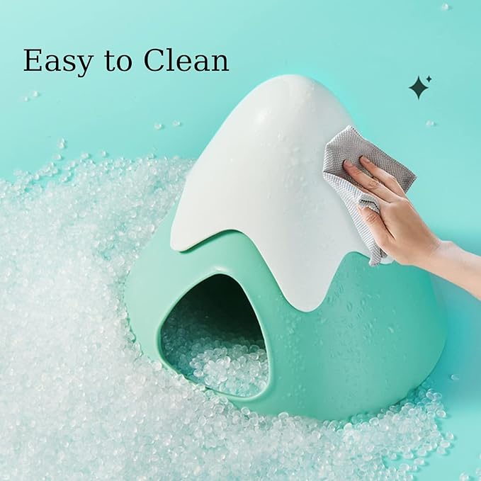 Hamster Hideout, Snowy Mountain Shape Hamster Hide House,Cute Small Animal Habitat Hideaway Hut for Syrian Hamsters, Mice, Gerbils, Rats (Purple)