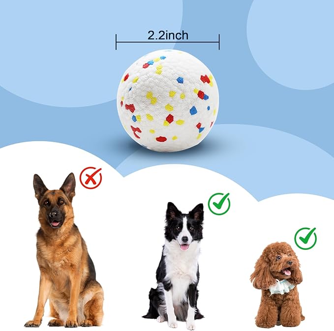 ETPU Dog Toy Balls 6 Pack, 2.2 Inch Interactive Toys for Small & Medium Puppies,Compatible with 2.2 Automatic Dog Ball Launchers, Durable pet Ball Picking Toy