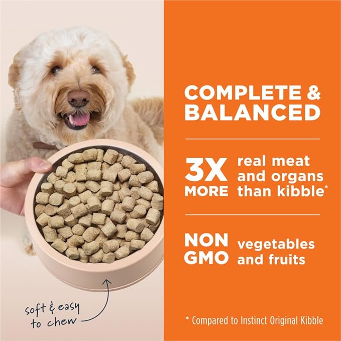 Instinct Freeze Dried Raw Meals, Natural Dry Dog Food, Grain Free - Grass Fed Lamb, 24 oz. Bag