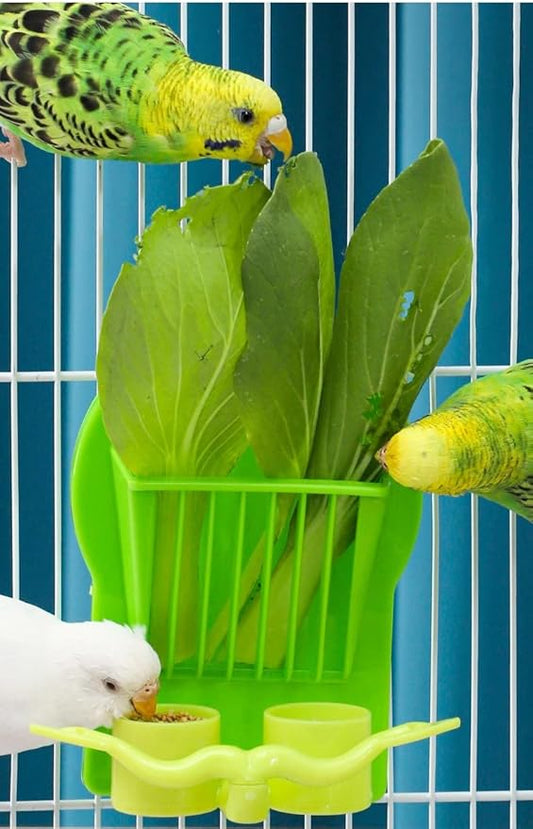 Bird Parrot Feeder Cage Fruit Vegetable Holder Vegetable Rack Pet Food Hanging Feeder Parrot Fruit Hanging Containers for Cage