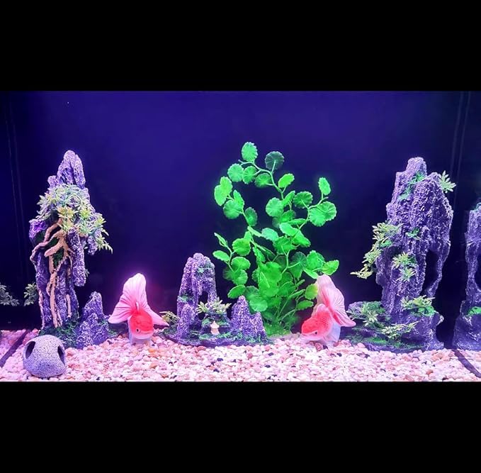 Large Fish Tank Decorations - Aquarium Ornament Mountain View Stone Tree Rock Cave Large Fish Tank Decorations