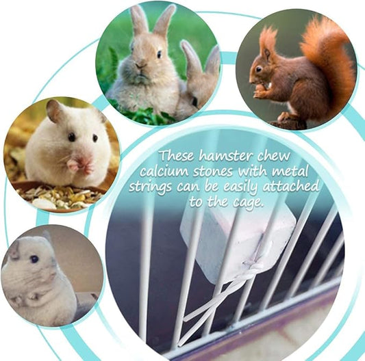 8Pieces Rat Lava Block Chinchilla Bites Calcium Cubes Stone Hamster Grinding Teeth Supplies Mineral Pumice Chew Toy for Gerbil Guinea Pig Mouse