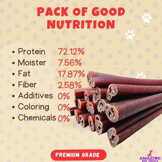 Amazing Dog Treats 12 Inch Collagen Stick - (50 Count)- Collagen Sticks for Dogs - No Hide Dog Bones