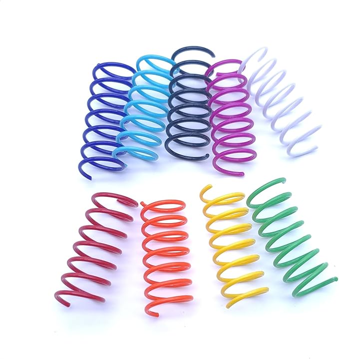 9Colors Cat Springs Toy for Indoor Cats, Interactive Self-Play Hunting Toy for Kittens, Biting & Swatting Creative Coil Toys 36Pcs
