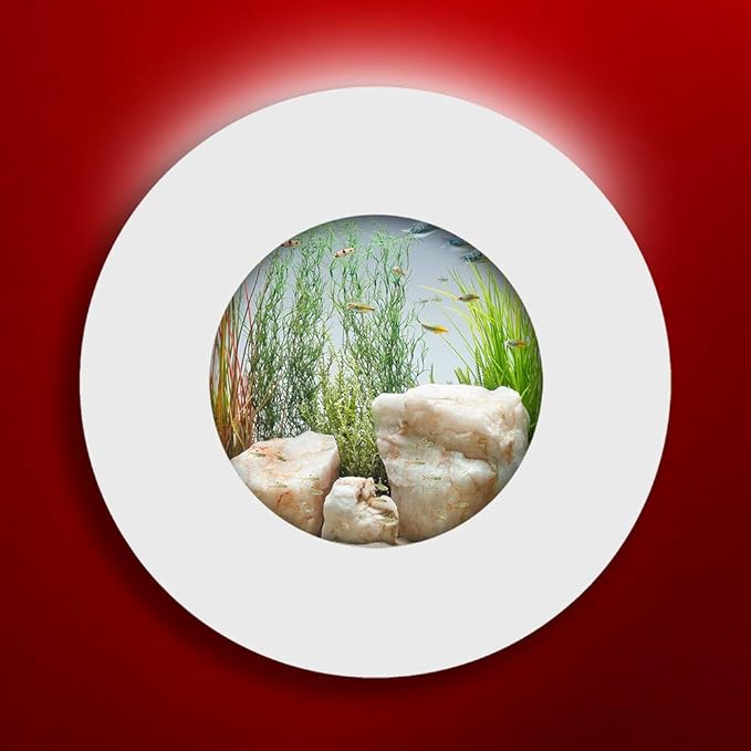 AA-Porthole-MWHITE 2.0 Wall Mounted Aquarium, Matte White