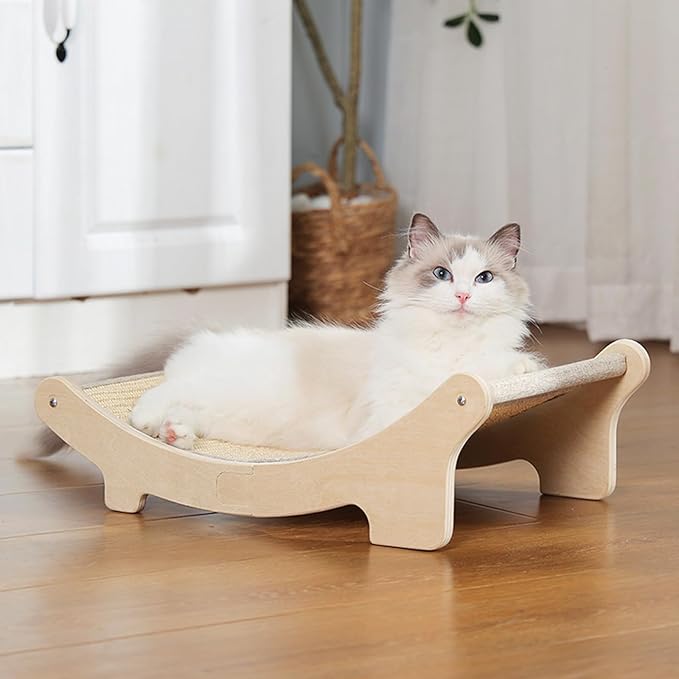 Cat Scratcher, Sisal Cat Scratching Bed, 19.6x13 inches Cat Scratch Chair Hammock, Cat Scratcher for Indoor Cats, cat Scratching Post Lounger