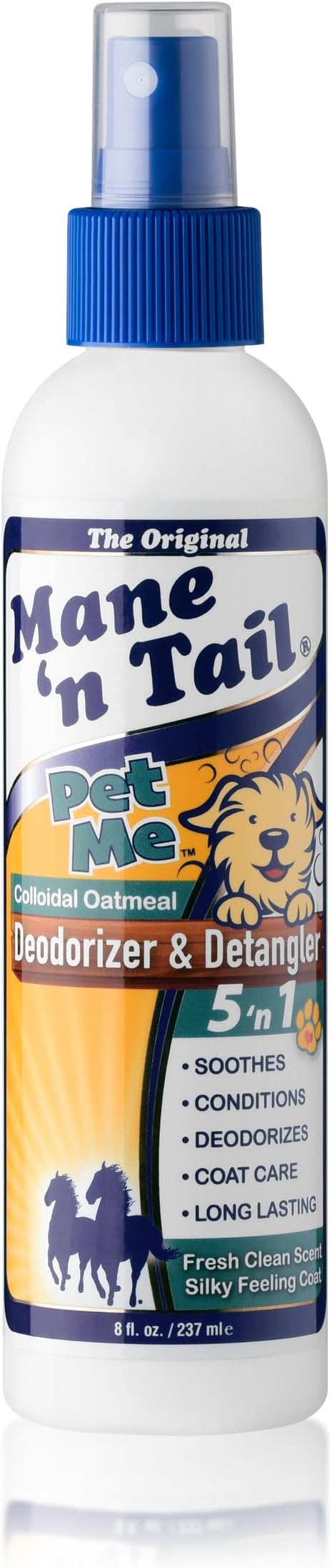 Mane 'n Tail Pet Me for Pets Deodorizer & Detangler Spray with Real Colloidal Oatmeal, Aloe Vera and Spirulina