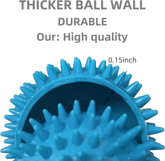 4.5” Heavy squeaky dog ball toys are suitable for medium and large dogs, Dog Chew Toys, Dog Toys for Aggressive Chewers, Spike Ball Toys for Clean Teeth and Training, Toys That Keep Dogs Busy (4 Pack)