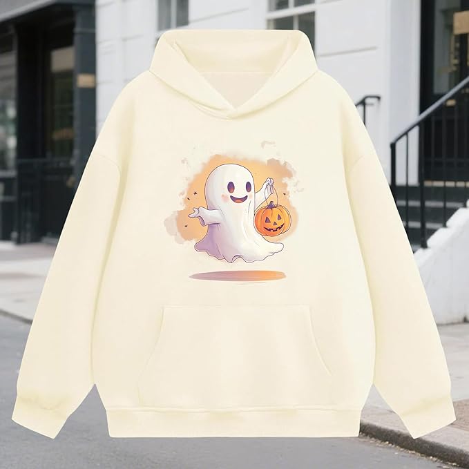 Oversized Hoodies for Women 2025 Trendy Cute Dog Cat Print Sweatshirts Hooded Pullover Tops with Kangaroo Pocket