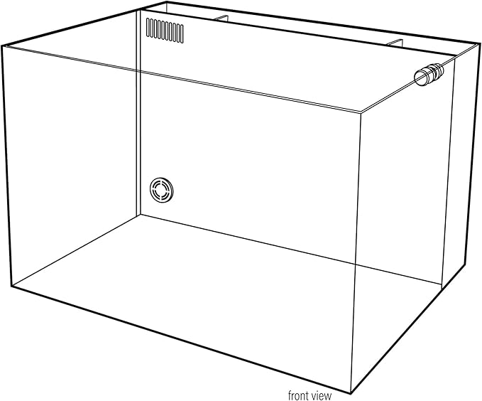 LIFEGARD Low Iron Ultra Clear 24 Gallon Crystal Aquarium with Built in Back Filter – 45° Beveled Edge, Rimless Glass, Rectangular Style with Directional Jet Flow