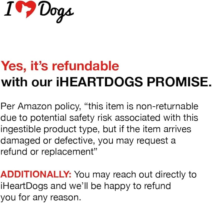 iHeartDogs Brushy Sticks - Dental Treats for Dogs Removes Plaque and Tartar Buildup - Grain-Free Dog Teeth Cleaning Chews Made with Chicken - 30 Large Sticks
