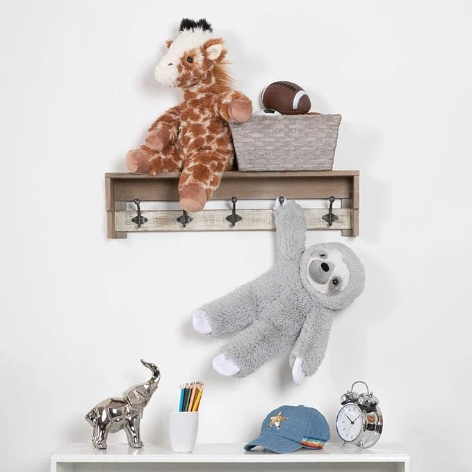 Vermont Teddy Bear Sloth Plush - Oh So Soft Sloth Stuffed Animal, Gray, 18 Inch