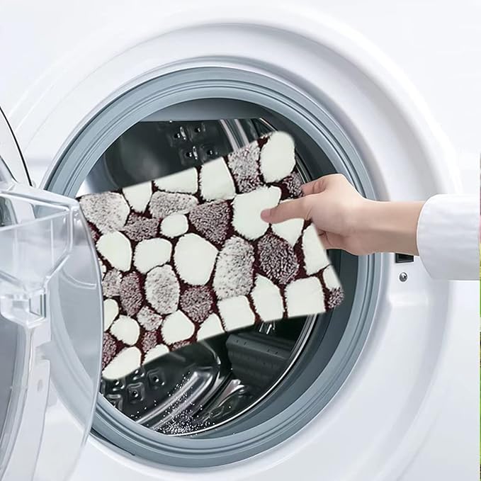 4 Pieces Guinea Pig Bunny Comfortable Bed Mats Pads, Rabbit Warm Soft Bed, Hamster Bedding Pad Mats for Small Animals Chinchilla Hedgehog Baby Cats (14.9"X11.8", 2.Cobblestones Pattern)