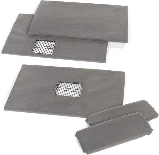 Prevue Pet Products Ferret Cage Plush Fitted Grille and Platform Cover Set, Gray, 30.0" L x 20.0" W x 0.5" Th