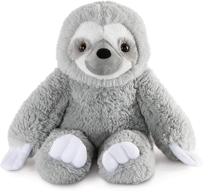 Vermont Teddy Bear Sloth Plush - Oh So Soft Sloth Stuffed Animal, Gray, 18 Inch