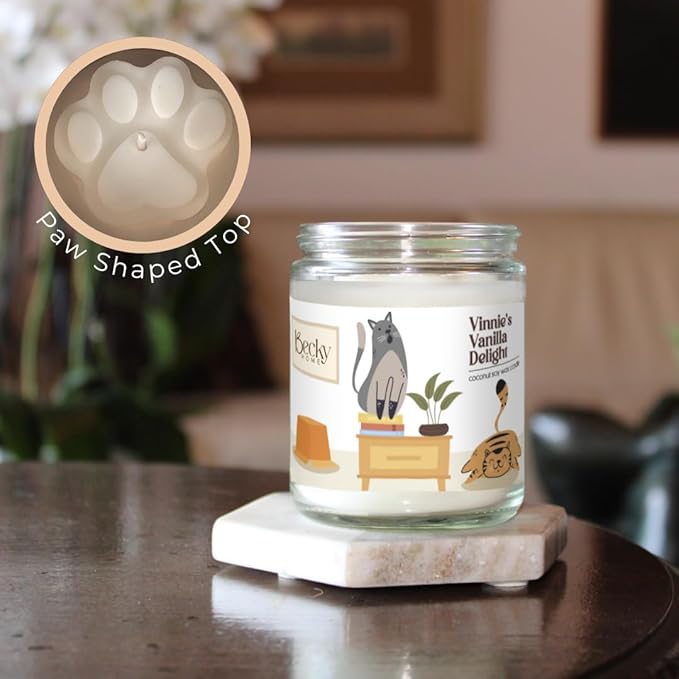 9oz Pet Odor Eliminator Deodorizer Candle, Long-Lasting Vanilla Scented, Non Toxic, Natural Plant-Based Wax Blend