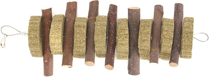 Bunny Grass House, Hand Woven Natural Grass Hideouts for Rabbit, Foldable Hut Play House for Hamster, Guinea Pig, Hamster, Chinchilla and Small Animals to Play with Bunny Chew Toys