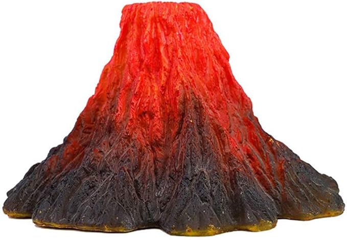 Tank Decoration Volcano Ornament Aquarium Decorations Volcanic Stone for Fish Tank (M)