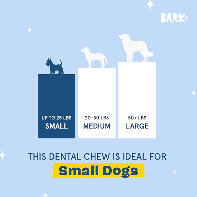 Barkbox Bright Durable Dental Chew Sticks for Dogs - Made for Tough Chewers, Small Breeds (15 Chews)