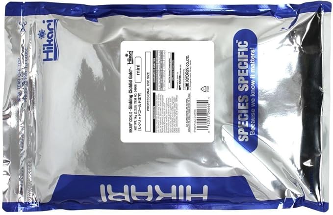 (2 Pack) Hikari Sinking Cichlid Gold Pellets for Pets, Mini - 2.2 Pound Bags (4.4 Pounds Total)