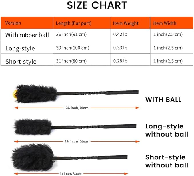 HOWGO Dog Rope Toy,Dog Bungee Chaser Toy 100% Sheepskin,Sheep Smell Tug Toy for All Breeds (Black, with Rubber Ball)