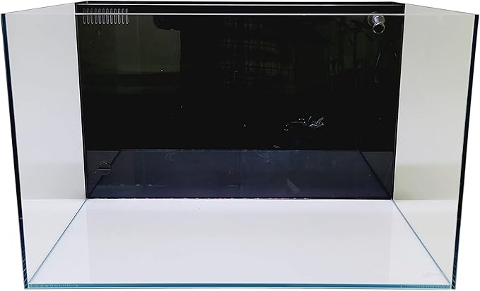 LIFEGARD Low Iron Ultra Clear 24 Gallon Crystal Aquarium with Built in Back Filter – 45° Beveled Edge, Rimless Glass, Rectangular Style with Directional Jet Flow