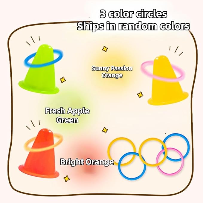 Rabbit Training Ring Toy, Rabbit Interactive Toy, Bunny Educational Toys with 5 Rings, Stacking Color Rings Random Color (Green)