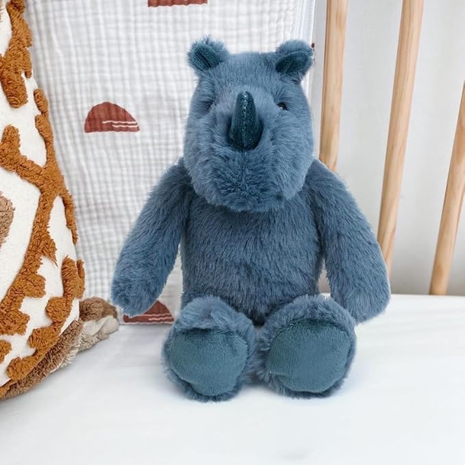 MON AMI Raymond The Rhino Stuffed Animal - 10", Soft Plush Toy, Stuffed Wild Animals, Use as Toy or Nursery Room Décor,Great Gift for Kids of All Ages