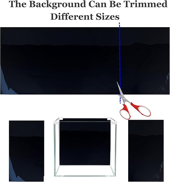 Blue Black Aquarium Background Poster Fish Tank Background Wallpaper Aquarium Backdrop Double-Sided Fish Tank Decorations Paper 16"x 33"