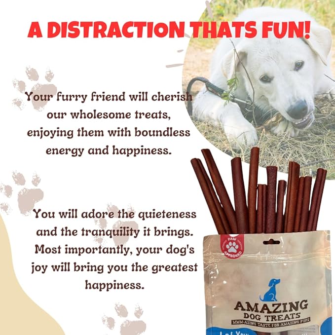 Amazing Dog Treats 6 Inch Collagen Stick - (10 Count) - Collagen Sticks for Dogs - No Hide Dog Bones