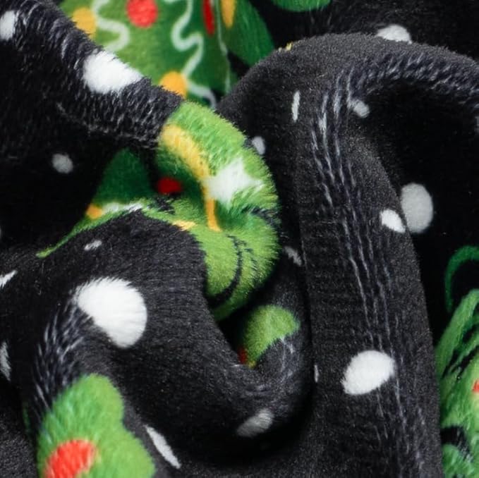 Fitwarm Christmas Tree Dog Pajamas, Christmas Clothes for Small Dogs Boy Girl, Holiday Pet Outfit, Black, Red, Green, Yellow, XS