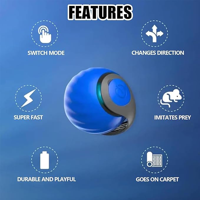 2 Packs Speedy 2.0 Tail,2025 New Speedy 2.0 Tail Cat Toy,Interactive Cat Toys for Indoor Cat, Turbo Tail 3.0 Smart Interactive Cat Toy Ball