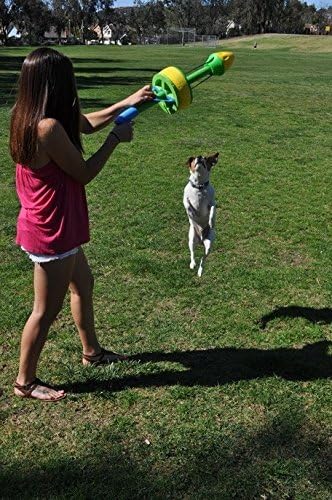 Flying Ring Launcher Dog Exerciser Starter Pack | Quickly Exercises Your Dog | Includes Launcher Starter Pack & 6 EVA Foam Rings