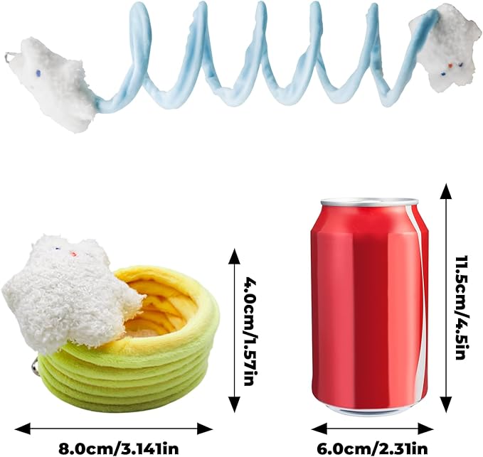 Sugar Glider Cage Accessories, 2 Pack Hanging Elastic Climbing Rope for Small Animal, Rat Enrichment Toys, Sugar Glider Toys, Habitat Climbing Toys for Sugar Gliders, Rats