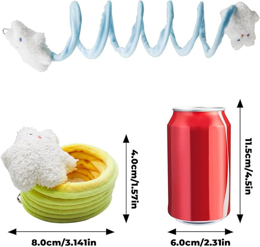 Sugar Glider Cage Accessories, 2 Pack Hanging Elastic Climbing Rope for Small Animal, Rat Enrichment Toys, Sugar Glider Toys, Habitat Climbing Toys for Sugar Gliders, Rats
