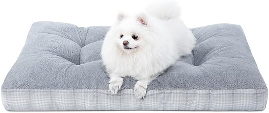 MIHIKK Washable M Dog Bed for Medium Dogs with Anti-Slip Bottom, Premium Foam Pet Pad for Crate for Large Medium Small Sized Puppies, 29" x 21" Gray