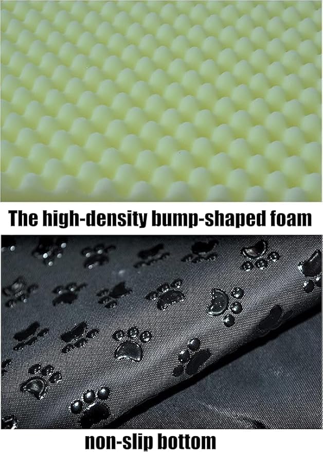 Cat Bed or Dog Bed,2 Ways to Use,Indoor Pet House with Fluffy Mat,Removable and Washable Cover,Splash-Proof House and Non-Slip Bottom,for Cats and Small Dogs(S Plaid & Gray)