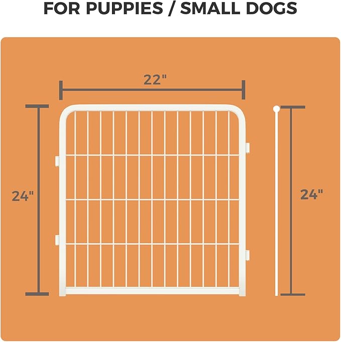 FXW Homeplus Unleashed Indoor Dog Playpen - Stress-Free and Safe Play, Heavy Duty 24 Inch 2 Panels Dog Pen for Puppy and Small Dogs, White│Patented