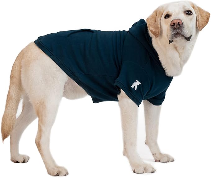 Koneseve Dog Hoodie Fleece Dog Clothes Warm Sweater with Hat for Medium Large Dogs Cat Hooded Shirt Kitten Pet Basic Sweatshirt with Pocket Doggie Soft Winter Coat Apparel (Blue; 4XL)