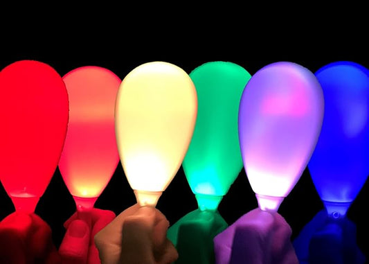 Pack of 2 Light Shakers LED Light Up Maracas - Choose From Multiple Modes: Solid Red, Green, and Blue; Plus COLOR CHANGE (Alternates Colors With Every Shake)